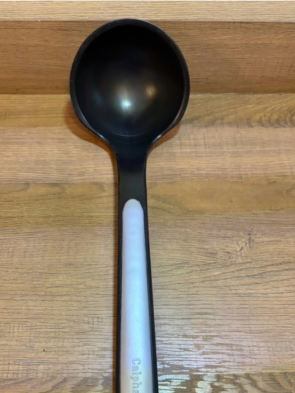 Calphalon Nylon & Silicone Long Handle Black & Grey Ladle 13”